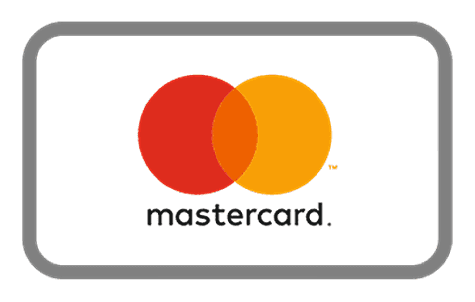 Mastercard logo with overlapping red and orange circles.