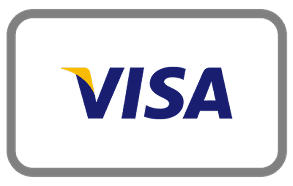 The VISA logo with blue text and a yellow accent.