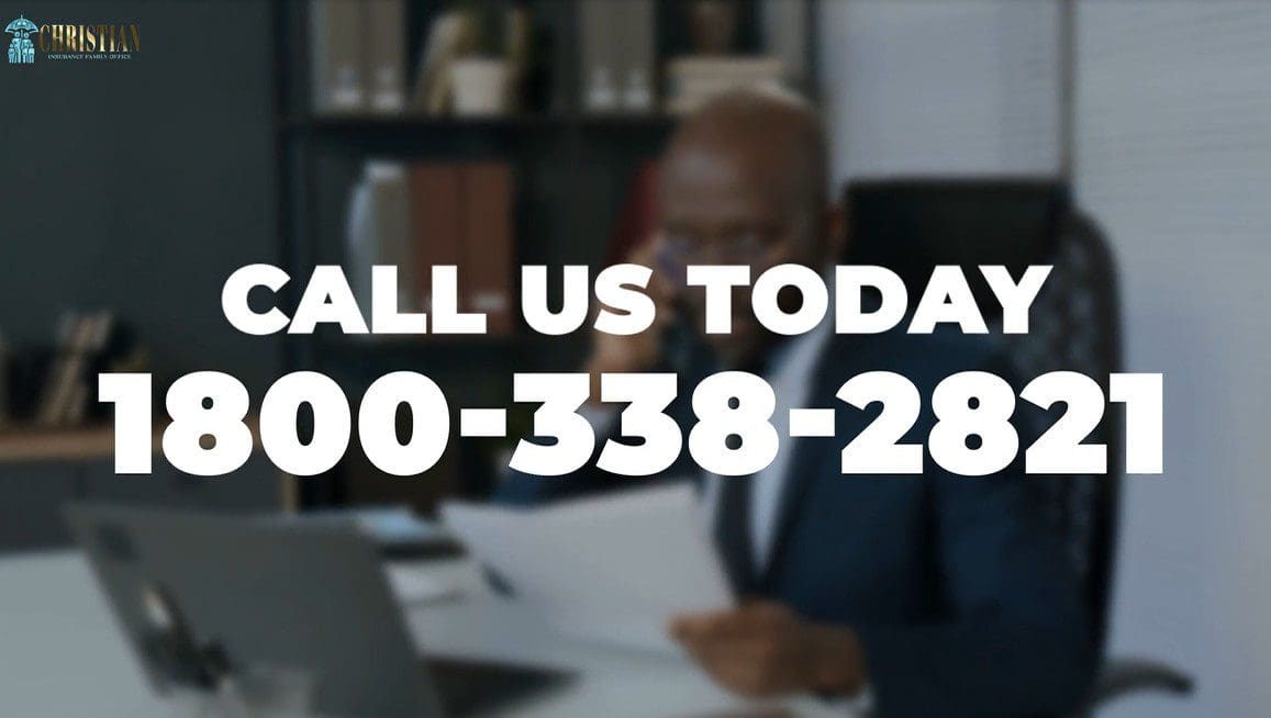 Businessman holding papers with a call-to-action phone number overlay.